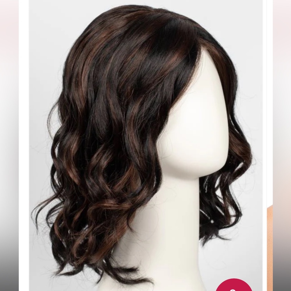 Mila Synthetic Lace Front Wig (Mono Top) regular size color 1BRH30